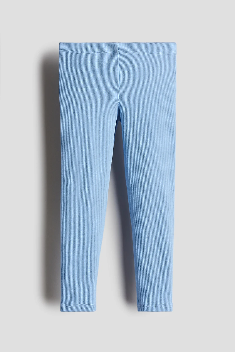 Legging en jersey côtelé