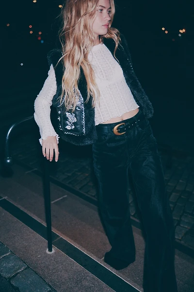 Veste sans manches à finition peluche