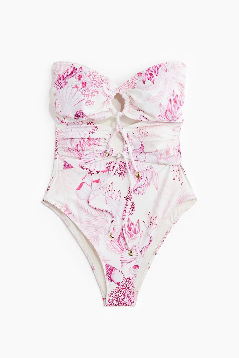 Costume de bain coussiné échancré
