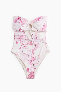 Costume de bain coussiné échancré