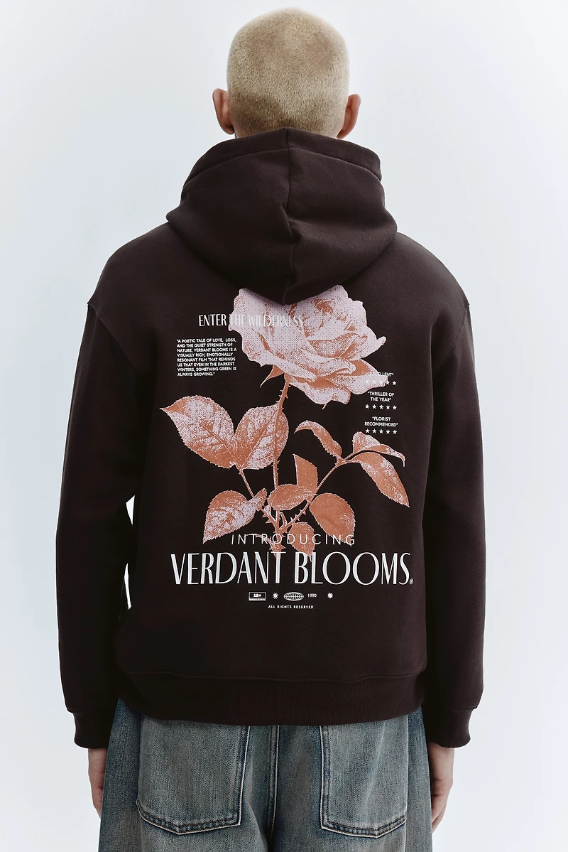 Relaxed-Fit Printed Hoodie