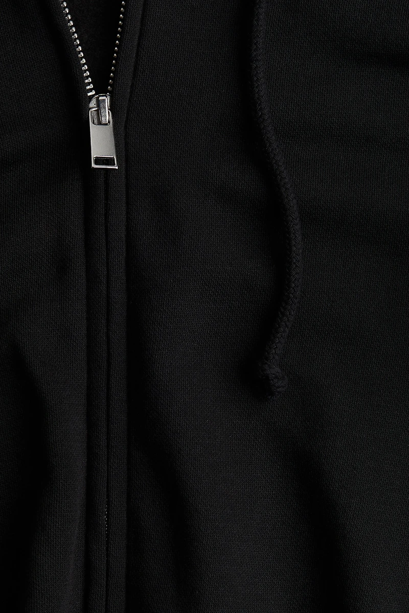 Short Hooded Sweatshirt Jacket