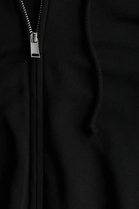 Short Hooded Sweatshirt Jacket