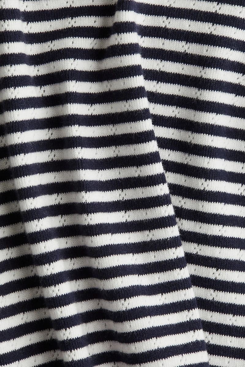 Short-Sleeved Pointelle Jersey Top
