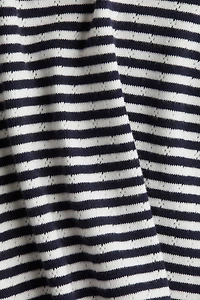 Short-Sleeved Pointelle Jersey Top
