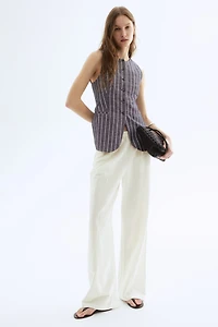 Pantalon en lin mélangé
