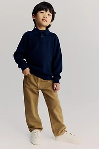 Fine-Knit Polo Shirt