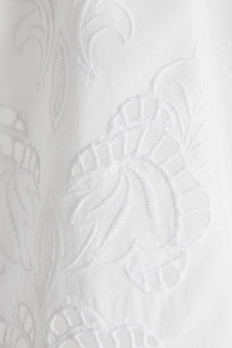 Skirt with Eyelet Embroidery