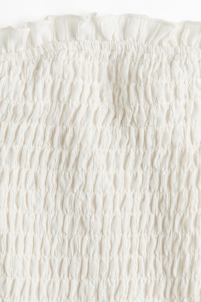 Haut tube de plage smocké