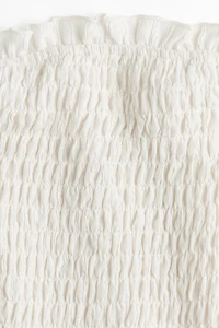 Haut tube de plage smocké