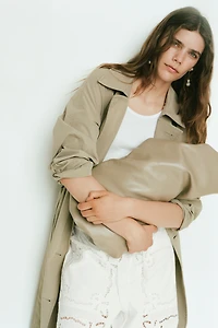 Pantalon ballon avec broderie anglaise