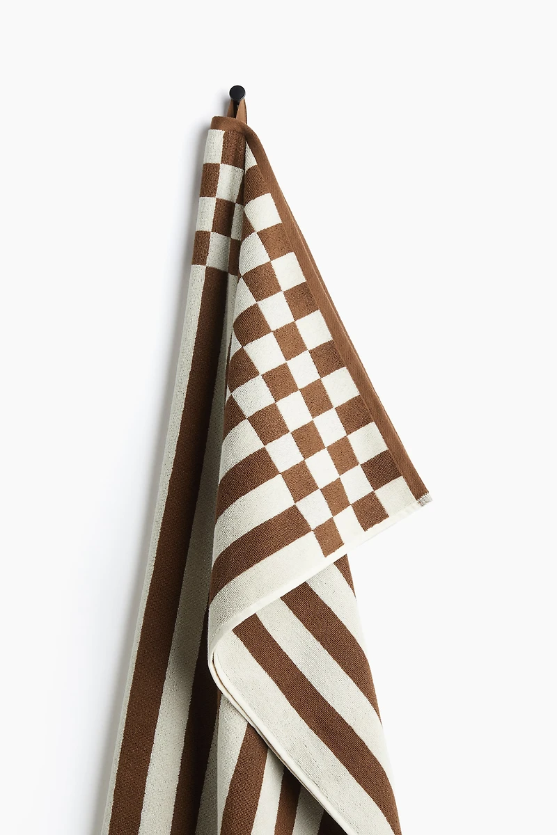 Patterned Cotton Terry Beach Towel