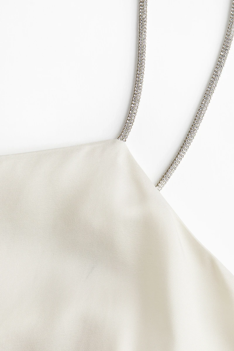 Rhinestone-Strap Top