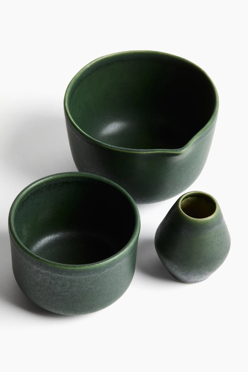 Stoneware Matcha Set