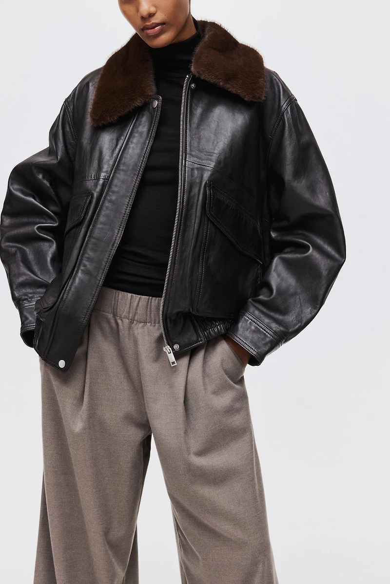 Pantalon large à taille élastique