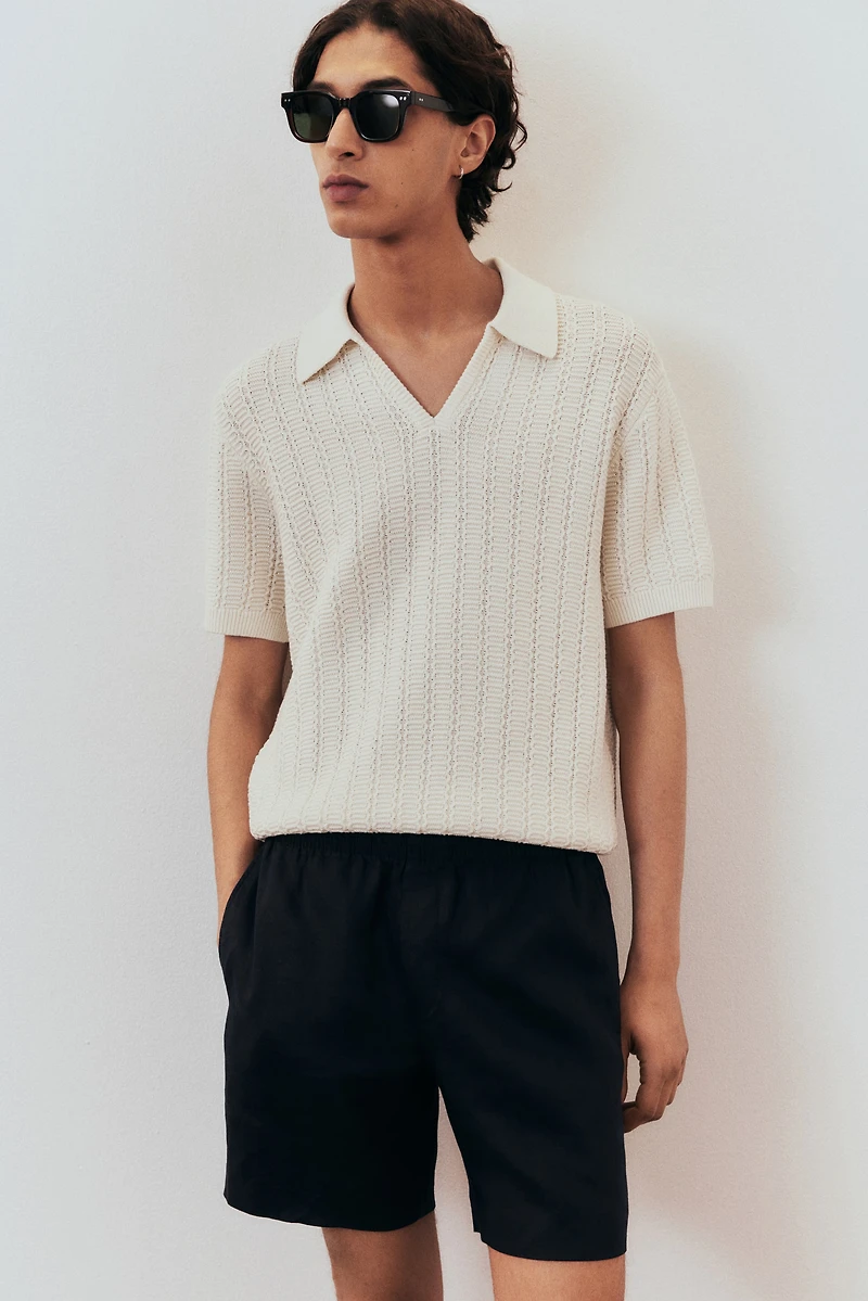 Regular-Fit Linen Shorts