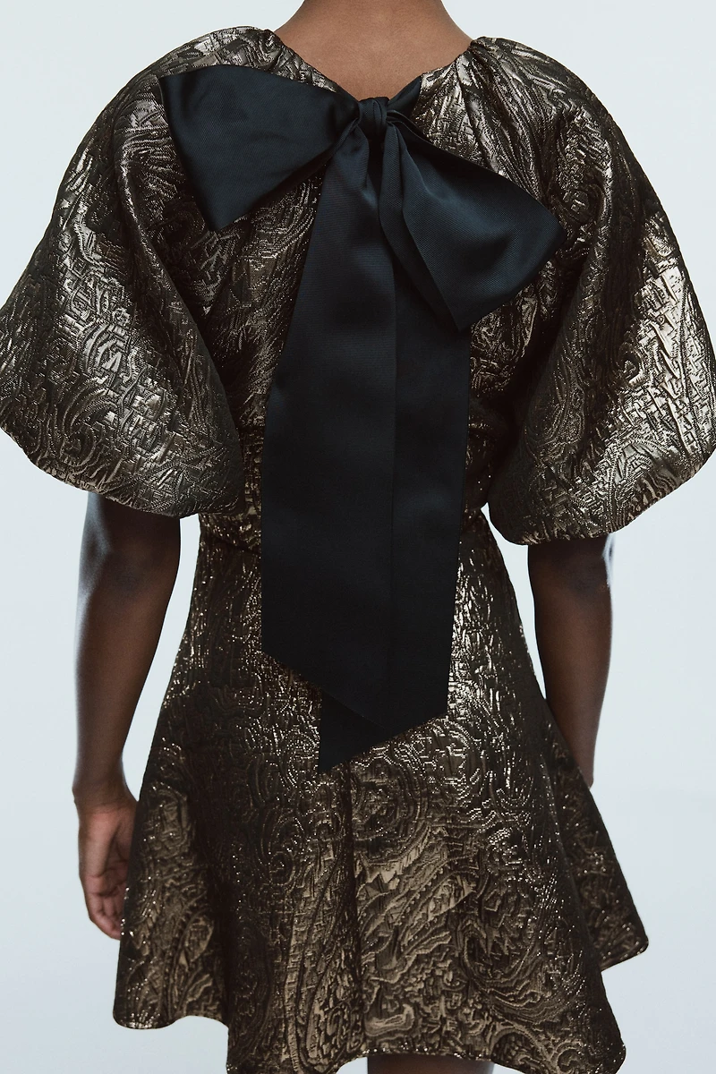 Balloon-Sleeved Dress