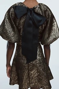 Balloon-Sleeved Dress