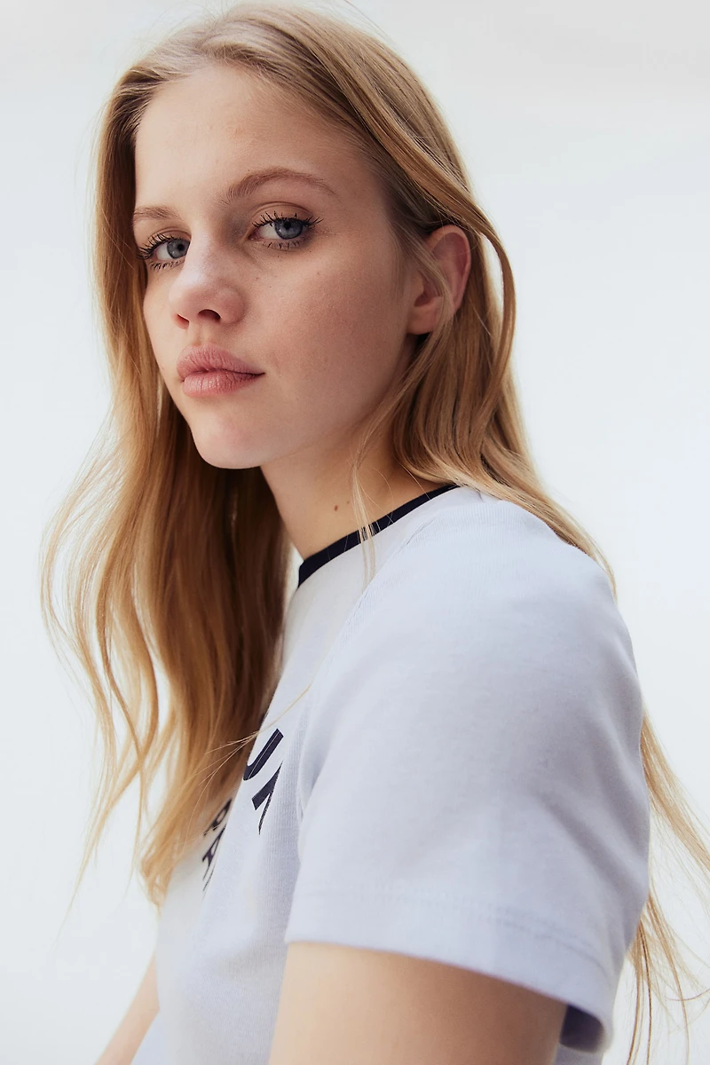 T-shirt côtelé