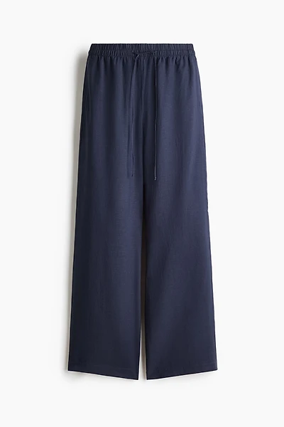 Linen-Blend Pants