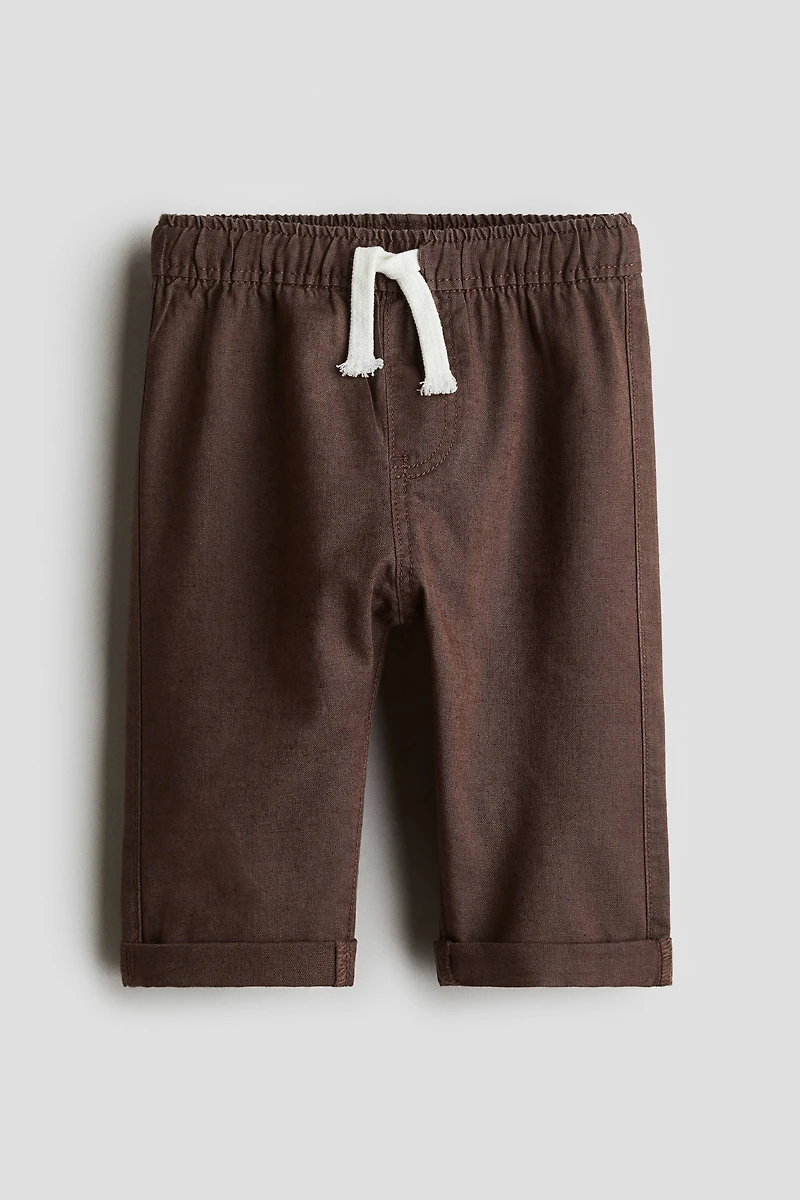 Linen-Blend Joggers