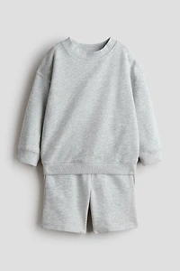 2-Piece Sweatshirt and Sweatshorts Set