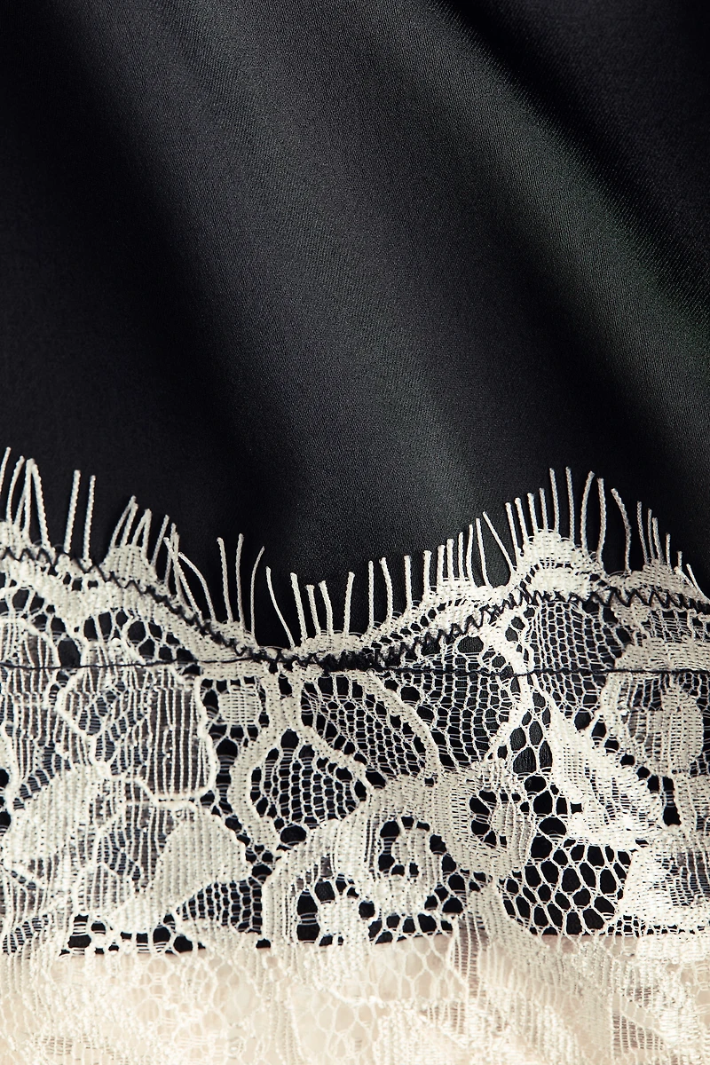 Lace-Trimmed Skirt