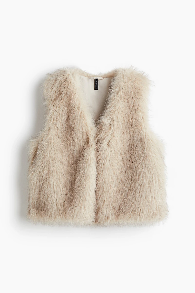 Veste sans manches duveteuse