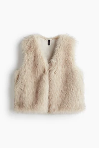 Veste sans manches duveteuse