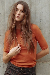 Jean large taille haute