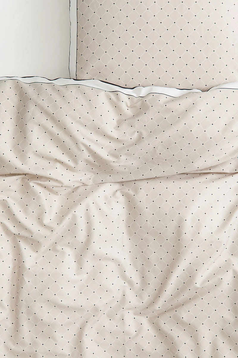 Parure de couette lit simple en satinette coton