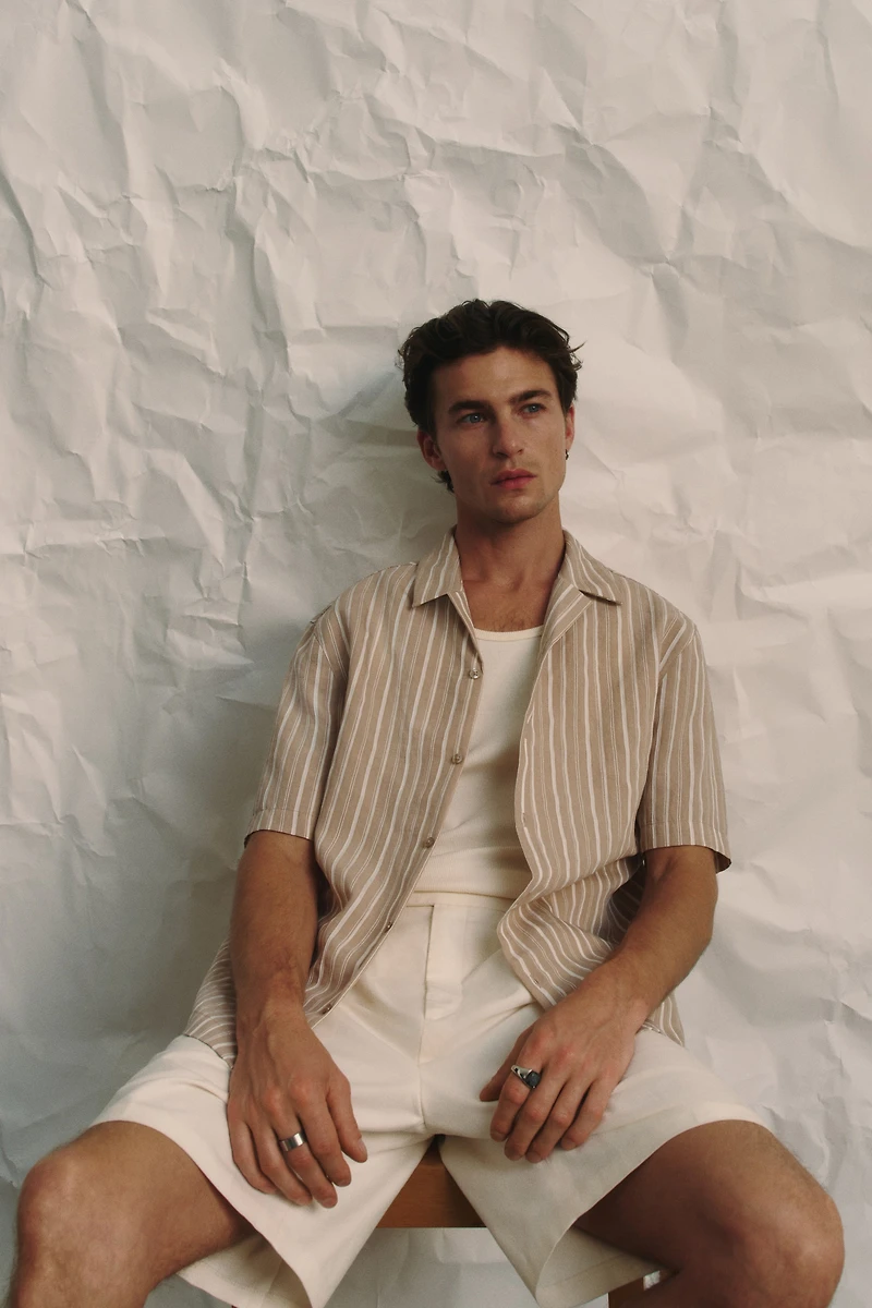 Regular-Fit Lyocell-Blend Resort Shirt