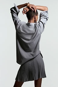 Mini jupe-short plissée