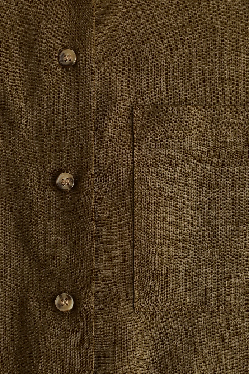Linen-Blend Shirt