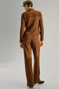 Pantalon évasé à effet froissé