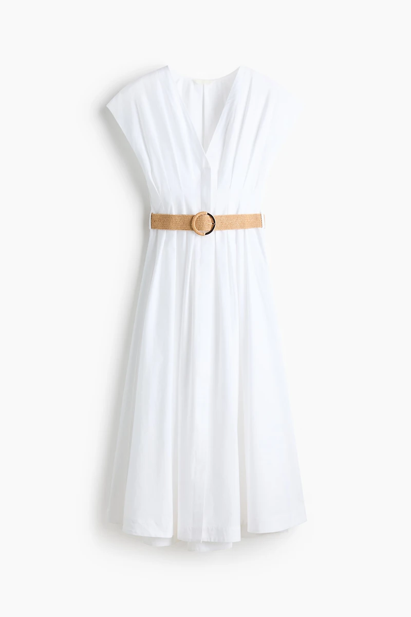 Cotton Dress with Belt