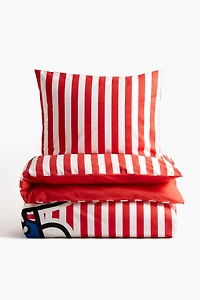 Ensemble de couette lit simple avec motif placé