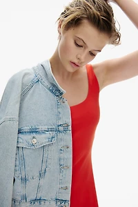 Sleeveless Microfiber Dress