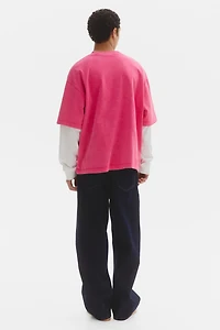 Oversized Layered Cotton Shirt