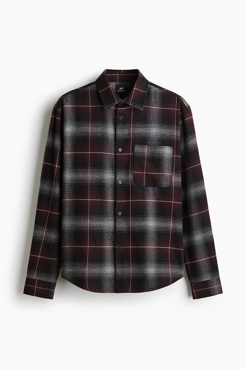 Chemise ample en flanelle