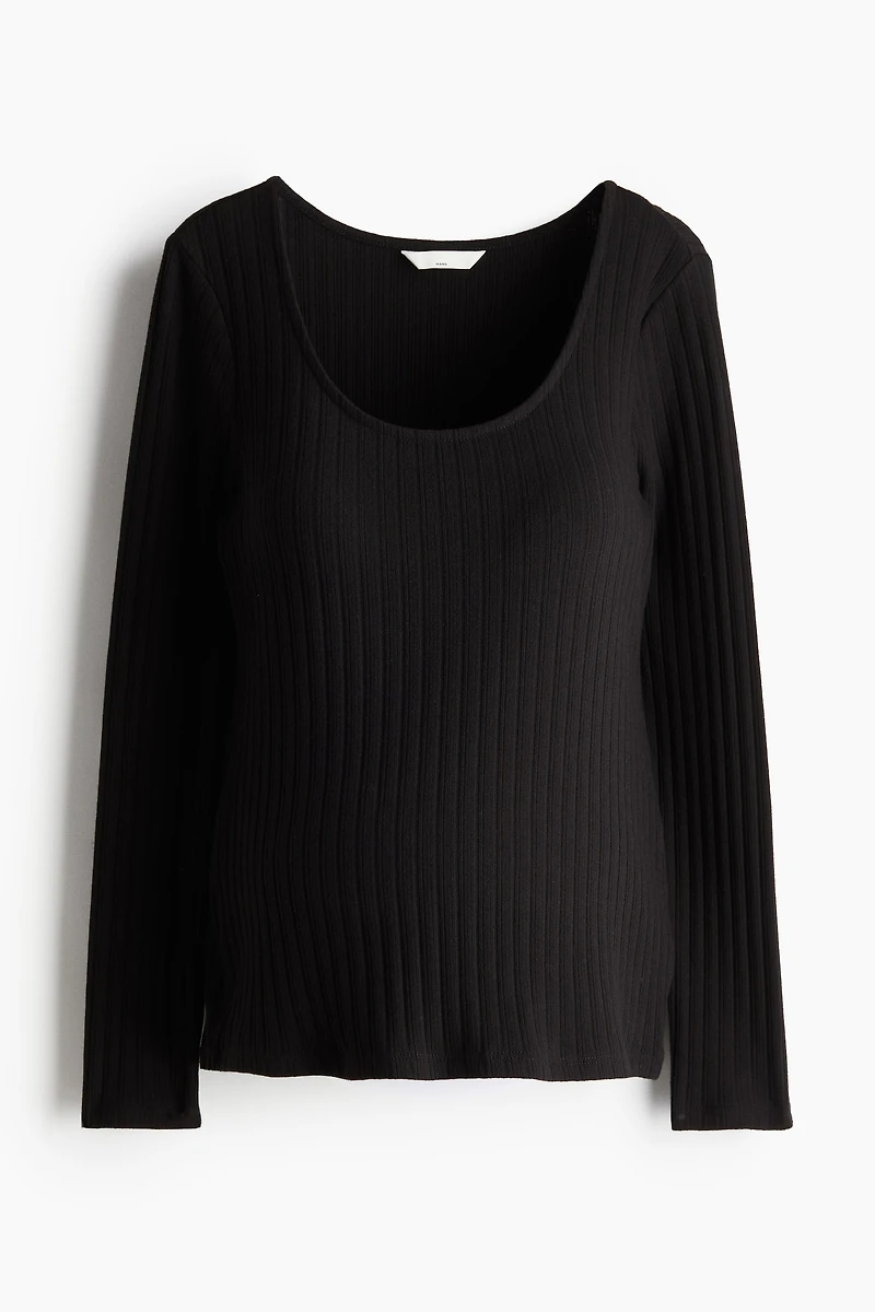 MAMA Ribbed Jersey Top