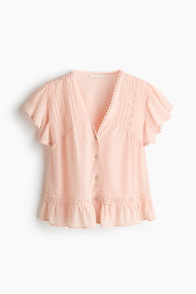 Lace-Inset Blouse