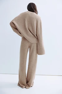 Rib-Knit Wool-Blend Sweater