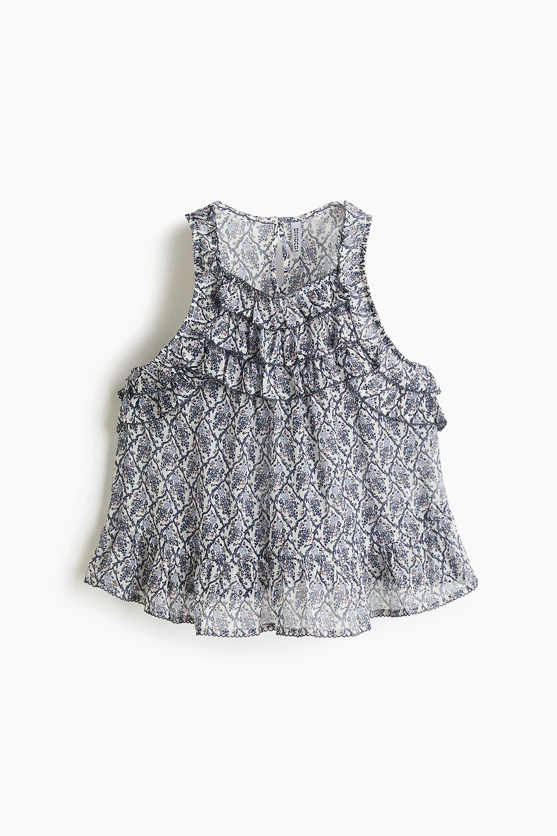 Ruffle-Trimmed Top