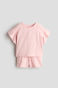 2-Piece Eyelet-Embroidered Set