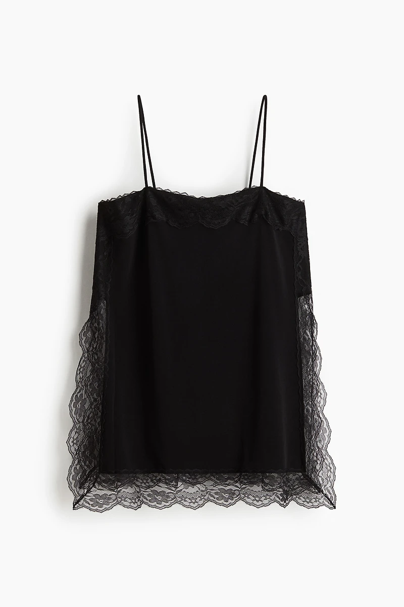 Haut à bretelles fines avec dentelle