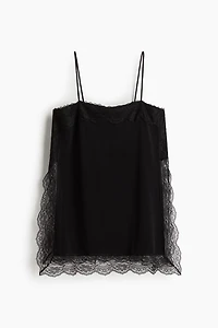 Haut à bretelles fines avec dentelle