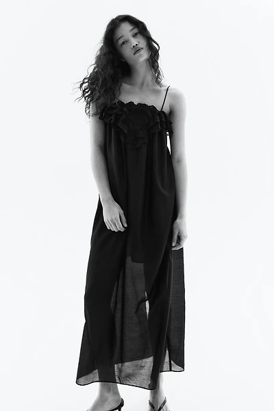 Lace-Trimmed Slip Dress