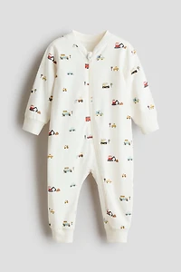 Printed Cotton Pajama Jumpsuit
