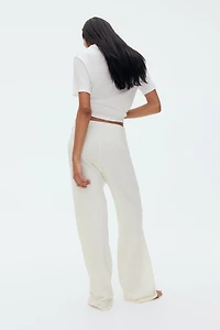 Bouclé-Knit Pants